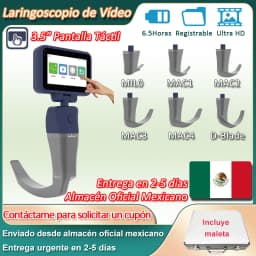 3.5' HD Touch Screen Anesthesia Digital Video Laryngoscope 6 Sizes Reusable Sterilizable Blades Optional