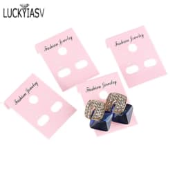 100pcs/lot Plastic DIY Jewelry Display Accessories Earring Hanging Card Earring Stud Showing Holder Card Showcase