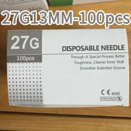 100PCS 25G 30G 32G 33G 34GPainless Needle 4/6/13mm Beauty Ultrafine Piercing Transparent Syringe Injection Glue Clear Tip Cap