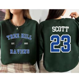 One Tree Hill Sweatshirt TREE HILL RAVENS Shirt Nathan Scott 23 North Carolina Hoodie Trendy Tric Sweatshirts Tv Show OTH Merch