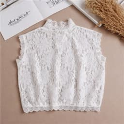 Female Lace Detachable Collar Vintage Solid Fake Collar Lapel Blouse Top Adjustable Women Clothes Ladies False Collar