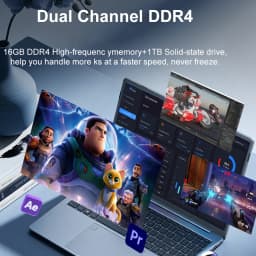 Ninkear N16 Pro laptop pc computer 16 inch 2.5K 120Hz IPS Intel Core i7-12700H 16GB DDR4 1TB SSD Windows 11 high performance gaming laptop business notebook for office study work portable