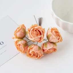 6Pcs Artificial Flowers Wedding Mini Bouquet Wreath Scrapbooking for Home Christmas Decor Diy Holiday Accessories Silk Tea Rose