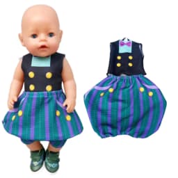 Doll Unicorn Romper Clothes for 40cm 43cm Born Baby Doll Wear Sets for 18 Inch Doll Coat Accessories Toys Wear