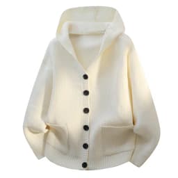 Legible Autumn Winter Casual Sweaters Men Solid Color Hooded Sweatercoats Male Loose Zip-up Knitted Cardigan Man