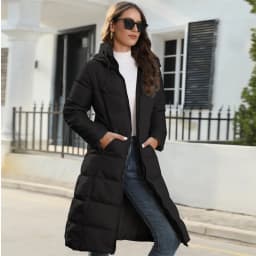 Winter New Fashion Women's Simple Hooded Solid Color Casual Trendy Elegant Long Sleeve Down Jackets Female Slim Coats Clothes