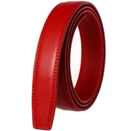 3.0cm 3.1cm Thin Leather Ratchet Belt for Men Women Unisex Genuine Leather Belt Strap Without Buckle Adjustable