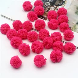 30-60 Pcs 2.5 Cm Lace Gauze Elastic Flower Ball DIY Craft Supplies Headwear Jewelry DIY Pendant Material Yarn Ball Pompons