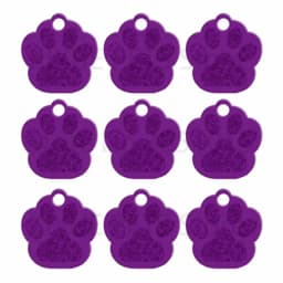 Wholesale 100Pcs Paw Pet Dog ID Tag Custom Engraved Name Plate Phone Dogs ID Tags Personalized Aluminum Pet Pendant Key Chain