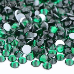 JUNAO 100Gross SS6 SS10 SS12 SS16 SS20 SS30 AB Color Glass Rhinestones Bulk Non Hotfix Flatback Strass DIY Nail Crystal Stones