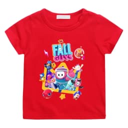 Fall Guys Anime Print Cotton T-shirts Fun Games Boys/Girls Kids Tshirts New Design Short Sleeve Tops High Quality Children Tees