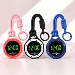 Touch Screen Digital Hanging Watch Braided Rope Lanyard Pendant Clock Mini Portable Casual LED Electronic Neck Watch Gift