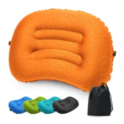 Ultralight Inflatable Camping Travel Pillow - Compressible Comfortable for Neck & Lumbar Support While Camp, Hiking, Backpacking