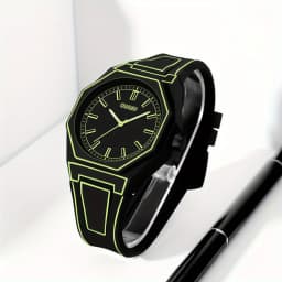 Fashionable Men's Simple Watch Date Function Preppy Style Quartz Wrist Watch - Silicone Strap,(Gift box does not include)