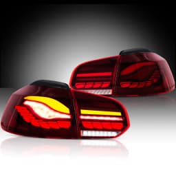 08-14 Golf 6th Gen Mk6 Hatchback Vland II OLED Tail Lights With Dynamic Welcome Lighting (GTS Style)