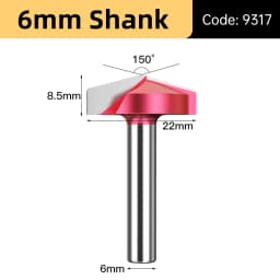 HUHAO 6mm Shank V Shape Wood Router Bit 60 90 120 150 Degrees 3D Engraving Bit Carbide End Mill for Wood MDF Cutting Slotting