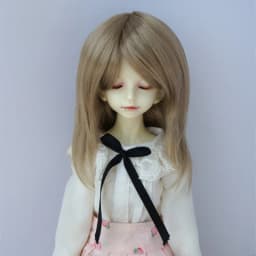 JD762 Natural curls Mid long doll wigs that can be tilted and self trimmed with bangs Full sizes Doll Accessories