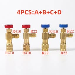 Refrigeration Charging Air Conditioning Adapter For R410A R22 1/4" Liquid Safety Valve Hose R22 Copper Adapter Hand Tool