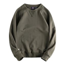 1561# Spring Autumn New 360g American Retro Solid Color Sweatshirts Men's Simple 100% Cotton Washed Pullover Casual Sportwear