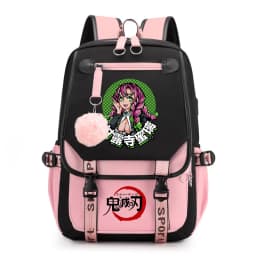 Kids Anime School Backpack Demon Slayer Pattern Casual Daypack for Girls Students Book Bag