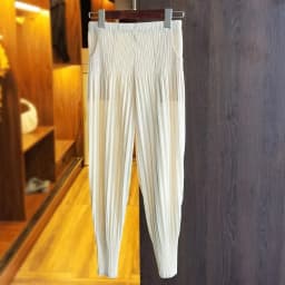 Miyake Pleated Radish Pants Women's Loose Thin Harem Pants Pleated Calf Solid Color Versatile Simple Oversized with Elasticity