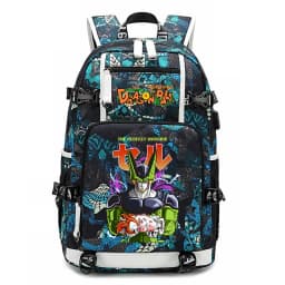 Dragon Ball Z Anime Print Student Backpack Large Capacity Casual Daypack for Kids Teen Boys Girls School Travel