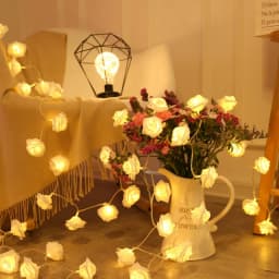 Rose Flower LED String Lights USB/AA Battery Powered Fairy Lighting for Wedding Home Party Birthday Festival Decorations