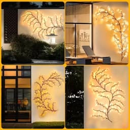 USB Powered Willow Vine Lights 72/96 LED Bendable Branch Lights Indoor Decorative Lighting for Christmas Halloween Easter