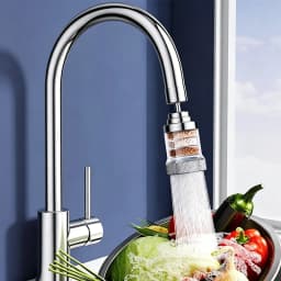 360° Rotation Kitchen Faucet Extender Anti-Splash Aerator Pressurized Water Filter Nozzle for Water Purification Saving Water