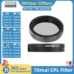 Original 70mai CPL Filter for 70mai Dash Cam 4K A800SE/A510/A800S/A500S/A200/Lite2 D10/Lite D08 Lens Filter Lens Cap