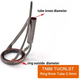 TN99 5PCS TUCRLST Fishing Tip Guides Building Fishing Rod Guides Ring Saltwater Repair Kit For Fishing Replacement Accessorie