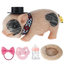 Lifelike Pig Doll Mini Reborn Piglet Stretchy Realistic Soft Cute Piggy Full Silicone Body Piggy Toys Kid Christimas Dolls Gift