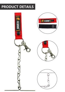 KUNN Electrical Tape Holder, Dual-Use Thong, Enhanced Fast Holder Chain for Tool Belt with Keyring, Snap Loop and Button