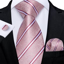 New Formal Ties Classic Blue Striped Necktie Handkerchief Cufflinks Gift For Men Wedding Tie Cravate Gravatas