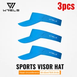 WRELS 1/2/3pcs Summer Sun Protection Empty Top Hat Breathable Sweat Absorbing Sun Visor Caps Outdoor Sport Running Tennis Caps