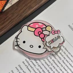 Sanrio Hello Kitty Rotate For Magsafe Magnetic Phone Grip Tok Griptok Stand For iPhone Foldable Wireless Charging Case Holder