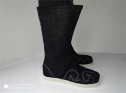 Ancient Chinese Men's Large Size Zipper Cloth Boots Traditional Costume Shoes Hanfu Style Dance Performance Stage Costume