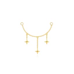 AIDE 925 Sterling Silver 9 Types Zircon CZ Chain Spare Parts Rock Punk Hoop Piercing Hoops Drop Earring Fine Jewelry Gift 1pc