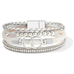 Leather Wrap Bracelet for Women, Boho Western Layered Cuff Jewelry | Stackable , Pairs with Boho Western Outfits, Gift for Women