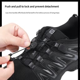 Quick Lock No Tie Shoelaces for Sneakers Salom Easy Install Elastic Shoe Laces with Buckle Anti-Slip Lazy Laces for Daily Shoes
