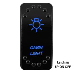 Waterproof Rocker Switch with Blue LED | 12V/24V Latching & Momentary (SPST/ DPDT) | for Marine, UTV, ATV, RZR, Automotive