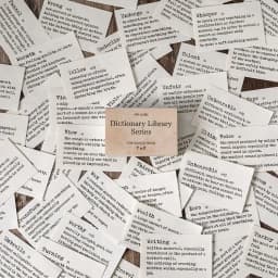 100Pcs Vintage Dictionary Library Series Word Label Craft Paper Memo Pad Junk Journal Diary Album Scrapbooking Material Paper