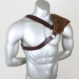Medieval Viking Belt the Renaissance Knight Accessories with Fur Shoulder Armor Suit PU Leather Role Playing Accessories