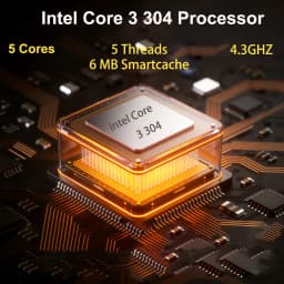 KAMRUI LX15PRO Intel Core 3 304 Laptop 12GB RAM 256GB ROM 4.3GHZ WIFI 6 Bluetooth 5.2 Gaming Computer Bussiness Office Leaning Design Laptops