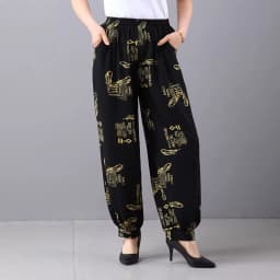 Cotton Silk Pants Women New Spring Summer Elastic High Waist Harem Pants Fashion Printed Casual Wide Leg Pants Female Trousers