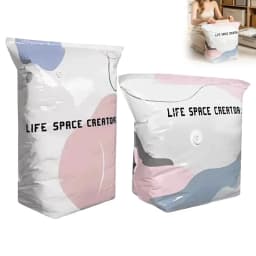 Vacuum Compression Bag Space Saving Pumpless Vacuum Storage Bags Waterproof Reusable Organizer for Clothes Bedding