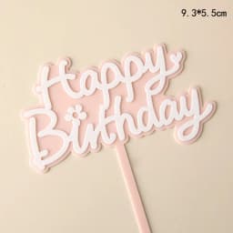 Cute Pink Fox Bow flower Rainbow Cake Toppers Girl's Birthday Dessert Decoration for Children's Day Party Supplies Lovely Gifts