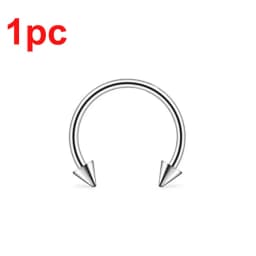 Punk C Shape Steel Nose Ring Horseshoe Lip Ring puncture Hook Clip Earrings Septum No Allergic Body Piercing Jewelry Nose Rings