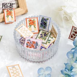 46pcs Flower Post Office Series Decorative Stickers Set for Scrapbooking Journal Planner Diary Stationery Album Phone Label