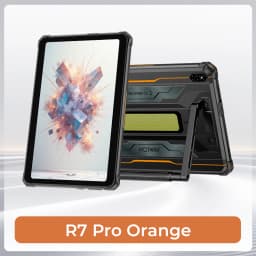 HOTWAV R7 Pro 10.1'' HD 120Hz Display 1080P Rugged Tablet 15600mAh Massive Battery 20W Fast Charging Android 16 Super Camping Light Pad 8GB RAM 256GB ROM 20MP + 5MP Camera Self-Developed AI Toolset Octa-core Tablet PC With Flexible Aluminum Stand